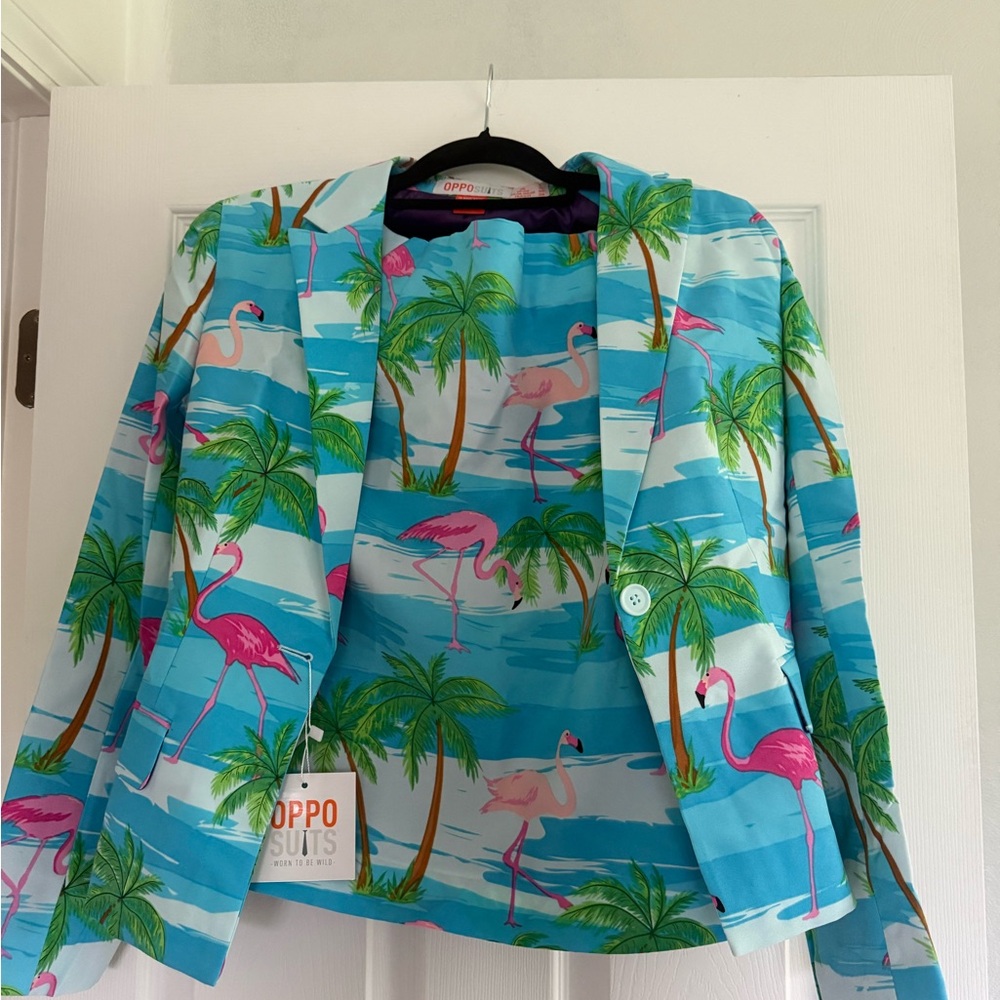 OppoSuits Tropical Flamingo Jacket and skirt set